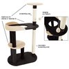 Pet Adobe Cat Tree 3 tier 42.25in high with 2 scratching posts Black and Tan by Pet Adobe 386931IHC